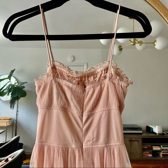 Blithe Powder Pink Tulle Maxi Corset Dress with Shorts - Picture 6 of 8